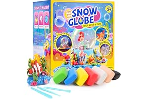 ANGELEMM Meerjungfrau Bastelset Geschenke für Mädchen - DIY Kinder Weihnachtsgeschenke für Mädchen 3 4 5 6 7 8 Jahre Geburtstag Meerjungfrau Schneekugel Kit Kreatives Geschenke