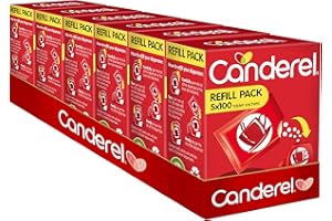 Canderel Sweetener Tablets Refill Pack - Zero Calorie and Diabetic Friendly Sugar Alternative - 5 x 100 - Pack of 6 (3,000 Tabs)