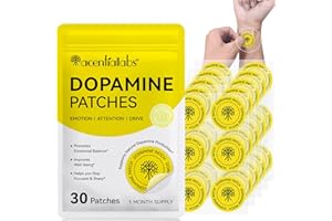ROONGDUUDLL Dopamine Patches, 30 Vegan Skin Kind Dopamine Happy Patches, Transdermal Patch with 5-HTP for Overall Well-Being