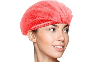 100 x Simply Direct Rot Einweg Haarnetz/Mob Kappen die in einem wiederverschließbaren Beutel geliefert werden