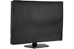 KALIONE Schwarz Monitor Hülle 24 Zoll All-Inclusive Bildschirm Hülle 420D Oxford-Stoff Staubschutz Wasserdicht Abdeckhaube für PC Bildschirm