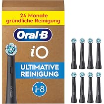 Oral-B iO Aufsteckbürsten Ultimative Reinigung, Schwarz, 8 Stück