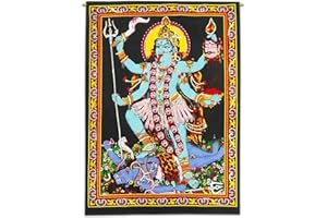 SOPHIA-ART Ethbic RAM SaiBaba Poster di Cotone Laxmi Poster Unico, Cotone, Kali, 42" X 30"