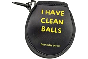 GOLF GUY GIFTS Golf Ball Washer | Stretchable Neoprene | 3 Funny Designs | Suitable for all Golfers | Novelty Gift Present | Portable with Clip on Attachment