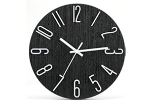 EMITDOOG Wall Clock, 12" Modern Quartz Wall Clocks, Quality Non Ticking Silent Wall Clock, Decorative Wall Clocks for Home Living Room Bedroom Kitchen School,Easy to Read