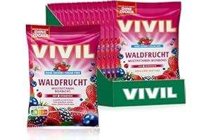 VIVIL Lot de 15 bonbons vitaminés sans sucre (15 sachets de 88 g)