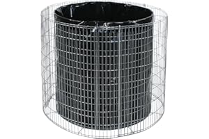 bellissa Parterre surélevé Rond en Gabion - 95566 - jardinière Ronde en Cage à Pierre - kit de Construction, Film de séparation Inclus - diamètre 92/72 cm, Hauteur 80 cm