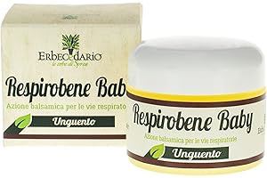 ERBECEDARIO Unguento Balsamico Naturale Per Bambini Respirobene Baby, Balsamico Coadiuvante In Caso Di Naso Chiuso, 1 Vasetto 30ml