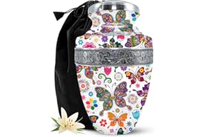 SOLACE FOREVER Urne für menschliche Asche – Ehren Sie Ihren Liebsten mit Einer Urne für Asche (Weiss, Groß)