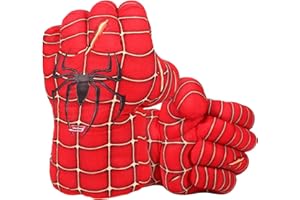 Gant de Superhero, Gants de Boxe en Peluche Douce pour Enfants, Poings en Mousse avec Attaches, poings de héros en Peluche Douce, pour Le Cosplay, Halloween, Les Cadeaux d'anniversaire (A)