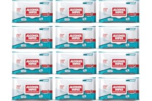 Medisanitize Antibacterial 70% Alcohol Wipes for Fast Acting Hand Sanitising and Surface Cleaning - Wipes for Disinfecting and Sanitising - 70 Wipes per Packet: 12x 70 Packs: 840 Wipes