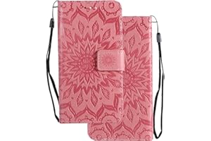 LEMORRY Per Huawei Mate 20 Lite Custodia Pelle Cuoio Portafoglio Borsa Archiviazione di Carte Bumper Protettivo Magnetico Morbido Silicone TPU Cover Custodia per Huawei Mate 20 Lite, Fiorire (Rosa)