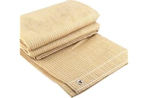 panthem Balcony Privacy Screen, 16.40 * 2.95ft / 500 * 90cm Windbreak Net Fence Privacy Protector, Balcony Cover UV Protection Weather-Resistant Low Visibility (Beige)