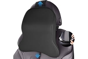 ZATOOTO Poggiatesta Auto Regolabile, Cuscino Cervicale per Auto Memory Foam Guidatore, Supporto Testa Seggiolino Auto, Comfort e Traspirante Nero