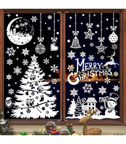 500 Adesivi Gommapiuma Glitterati A Forma Di Fiocco Di Neve - 3 Dimensioni (1,5 - 4,5 Cm) - Autoadesivi Per Decorazioni Natalizie E Lavoretti Creativi - 2