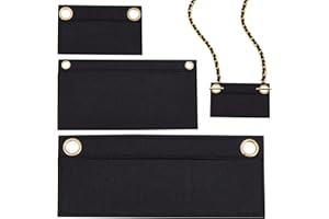 WADORN 3pcs Organisateur D'Insertion de Feutre de Sac à Main, Poche de Séparation de Sac à Main à L'Intérieur du Sac Fourre-Tout Insert Organisateur Conversion Doublure en Feutre avec Œillet