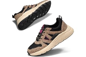 LUCKY STEP Sneakers Casual da Donna Piattaforma Classica Leopardata