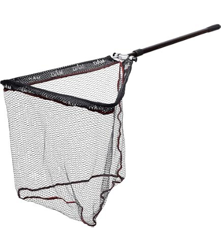 Cormoran Rete Da Pesca Pieghevole Ultra Resistente - 240 Cm, Maglia 15x8 Mm