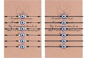 Adramata 12 sztuk bransoletek Nazar dla kobiet i mężczyzn, bransoletka przyjaźni, regulowana, pleciona, zestaw niebieskich oczu, tureckie oko, bransoletki Evil Eye, bransoletki Nazar Boncuk biżuteria