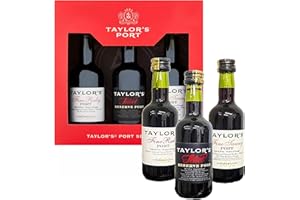 TOPLINE Red Wine Port Selection for Gifts - Fine Ruby 5cl, Select Reserve 5cl & Fine Tawny Port 5cl Miniature Alcohol Bottles. Wine Gift Set for Christmas Gifts, Stocking Fillers, Birthday Gifts for Women