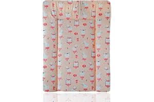 BABY-PLUM Wickelauflage Baby 50x70 cm NEU Design 100% Baumwolle Öko-Tex Standard 100 (Rosa Kaninchen auf einer Schaukel)