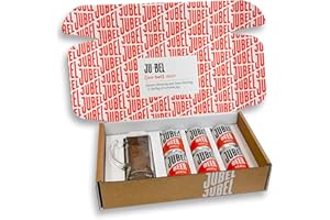 JUBEL Peach Gift Pack With Branded Glass (6x330ml) - Perfect Beer Gift - Award Winning & Gluten Free - Vegan & Low Calorie - Dangerously Refreshing Fruit Lager - Craft Beer Gift Set