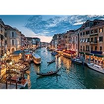 Venedig Fotohintergrund 2,1x1,5m - Italien Stadtkulisse Mit Sonnenuntergang