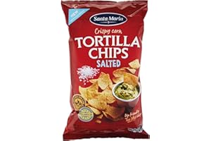 Nacho Chips | Santa Maria | Croustilles de tortilla au maïs salées | Poids total 185 grammes