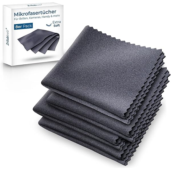 Mikrofaser Reinigungstücher 6er Pack - Streifenfrei Für Handy, Laptop & Brillen