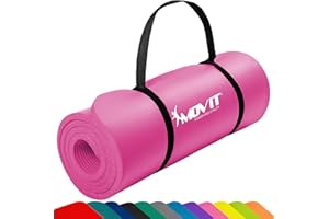 MOVIT Tapis de gymnastique, doux pour la peau et sans phthalates, en 3 tailles et 12 couleurs