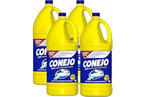 IFA Conejo - Lejía Azul de Alta Eficacia 4L - Pack Ahorro Caja de 4 - Limpieza y Desinfección Profundas con Fragancia Agradable