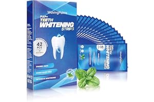 WAVING PALMS Tiras Blanqueadoras Dientes Whitening Strips: Kit Blanqueador Dental Profesional – 42 Tiras (21 Aplicaciones), Blanqueamiento Rapid White con Fórmula Suave para los Dientes