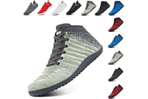 Hitmars Barefoot Shoes Mens Womens Wide Barefoot Trainers Walking Shoes Minimalist Trail Running Shoes Zero Drop Sneakers Lightweight Breathable Fitness Casual Black UK 3.5-12