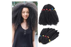 SEGO Afro Cochet Braids Kinky Curly Hair Bulk Extensions Marlybob warkocze szydełkowe splątane kręcone włosy czarne i fioletowe czarne 1