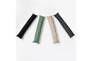 CNA STORES Luxury Woven Door Draught Draft Excluder With Zipped Removable Covers (Green)