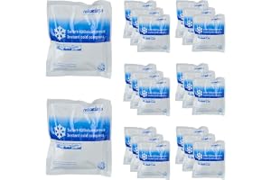 Relaxdays kylpack för knäckning, 20-pack, omedelbar kylkompress, vit