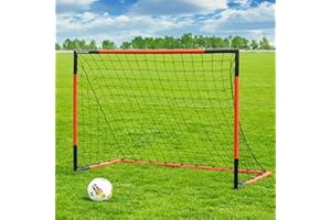 Bramka piłkarska 15 x 10 cm, 8 x 6 cm, stalowa bramka KAIHAOWIN na każdą pogodę, piłka nożna, szybki montaż, trwałe treningi, sport, bramki piłkarskie na podwórko, do wewnątrz, na zewnątrz, wytrzymałe, metalowe bramki piłkarskie