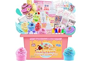 Funewest Schleim Selber Machen Set, Rosa Slime Set, DIY Schleim Kinder, Kreative Weihnachten Geburtstag Party Geschenk Mädchen 6-12 jahre