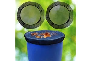 COSYSPARKS Filet pour citerne de Pluie, 2 pièces Noir Couverture de Filet de Baril de Pluie avec élastique Housse pour tonneau d'eau pour Jardin extérieur (Convient pour Un diamètre de 70cm)