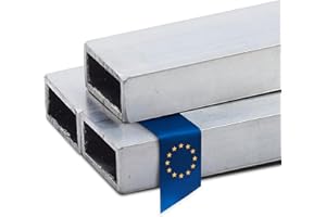 Stahl-Shop24 - Aluminium Rechteckrohr Alu Hohlprofil gepresst Konstruktionsrohr Vierkantrohr für Konstruktionen Werkstoff EN AW-6060 T66 AlMgSi0,5, Länge:500 mm, Abmessung:20 x 10 x 2 mm