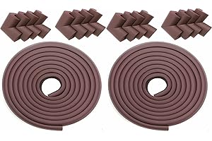 TUKA-I-AKUT TUKA - Protectores antigolpes, Bordes y Esquinas de Mesa, L-Forma de Rodillo de Espuma súper Flexible y Flexible, Seguridad a Prueba de Golpes para bebés y niños, Espuma antigolpes, Bordes Protector