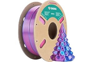PLA filament 1.75mm Silk, ENISINA Filament PLA Brillant pour imprimante 3D FDM,Précision Dimensionnelle +/- 0.03mm,1kg / 2.20lb（Rouge & Bleu ）