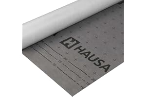 Unterspannbahn 100g/m² flexible dreilagige hochdiffusionsoffene Unterdeckbahn 1,5m x 50m (75m²) reißfest witterungsbeständig ohne Selbstklebestreifen wasserdicht Schalungsbahn HAUSA Classic HU100