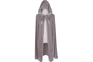 Txian Kids Hooded Velvet Cloak Halloween Christmas Fancy Cape for Kids