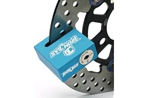 ‎GRAPELET Diebstahlsicherung Bremsscheibenschloss Legierungsmaterial Motorradschloss, Motorradzubehör Wasserdichtes Moto Moped Vespa Motocross Sicherheitsschloss mit Speicherkabel, Schlosstasche Blau