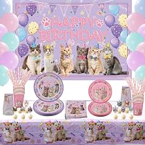 Palloncini In Alluminio Per Gatti KOBOKO - 6 Pezzi, Con Stelline E Zampe, Decorazione Compleanno A Tema Felino
