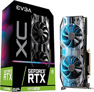 EVGA GeForce RTX 2070 SUPER XC GAMING, 8GB GDDR6, Dual HDB Lüfter, RGB LED, Metall Backplate, Grafikkarte 08G-P4-3172-KR