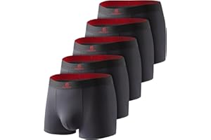 GLESTORE Boxershorts Herren Unterhosen Männer 5er Pack Modal Underpants