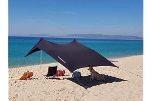Neso Tents Beach Tent with Sand Anchor, Portable Canopy SunShade - 2.1m x 2.1m - Patented Reinforced Corners(Black)