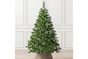 Christow Artificial Christmas Tree 5ft, Aspen Spruce with Light & Dark Green PVC Tips for a Traditional Bushy Look, Pre-Fitted Branches, Slot-Together Poles, Green Stand for Easy Display, 150cm x 91cm
